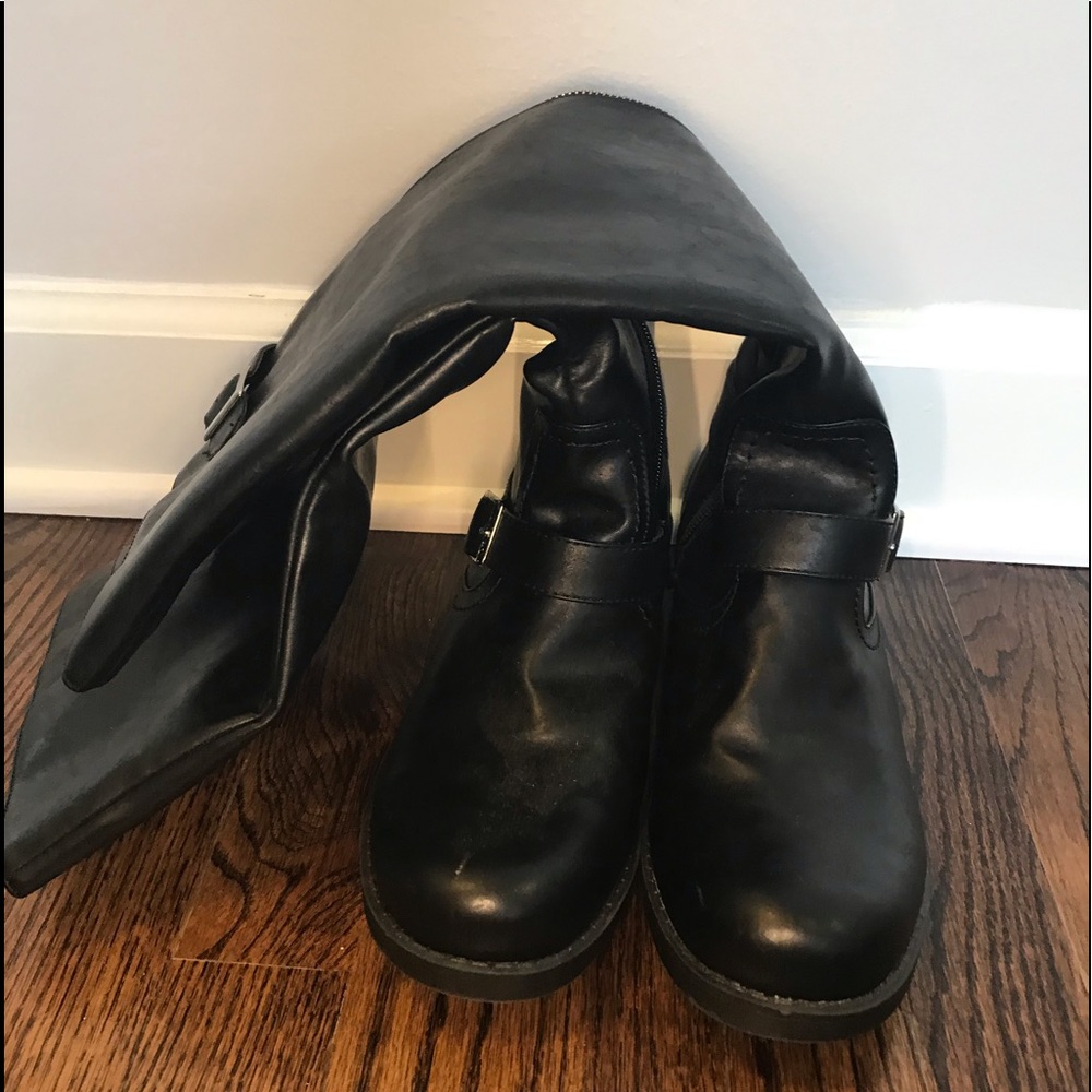 TallBlack Motorcycle boots size 9